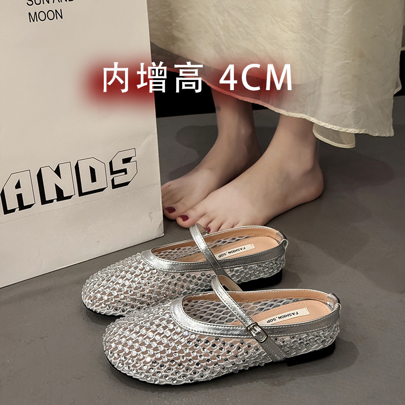 Ddmyoutdoor French Style Open Strap Half Slippers For Women Summer New Hollow Round Toe Flat Shallow Mouth Sandals Outdoor Shoes