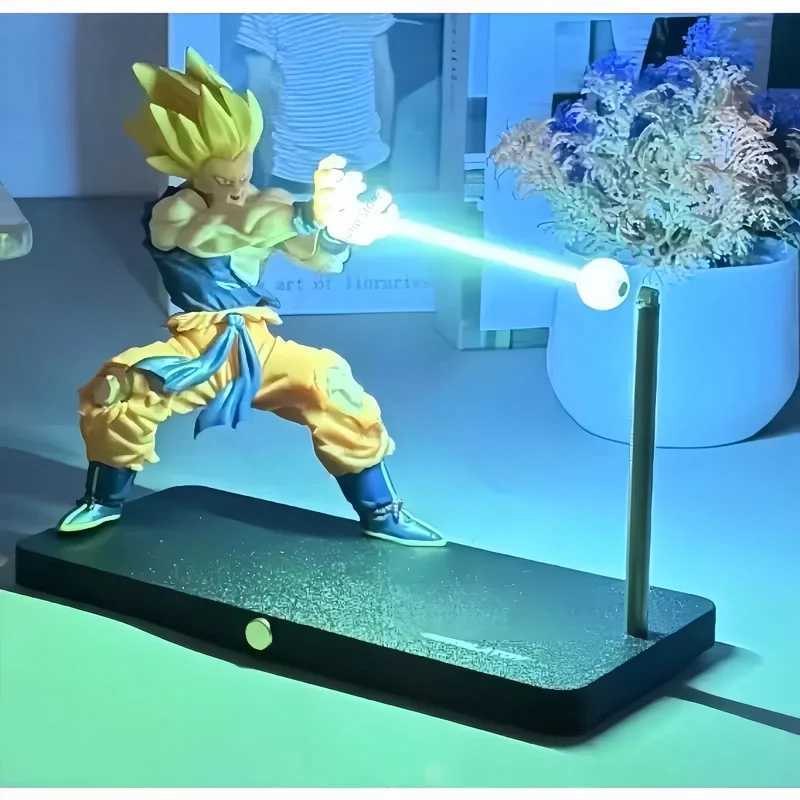 Goku Anime Peripheral Series Night Light Touch Kamehameha Magnetic Creative Desk Decoration Cool Model Doll Boys Birthday GiftsXJ250614
