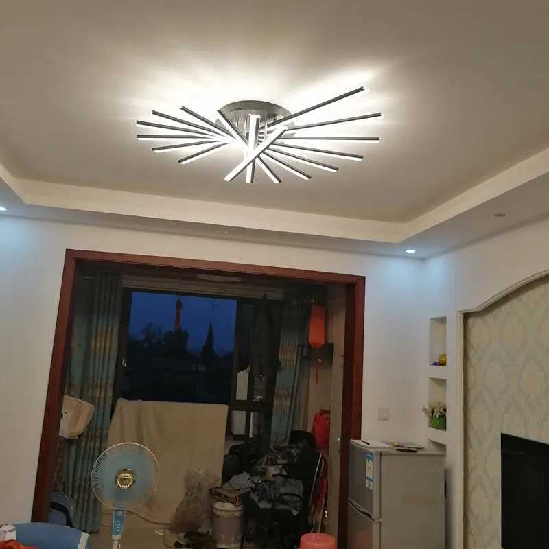 LED Spiral Ceiling Light Living Room Bedroom Kitchen Bathroom Modern Home Decoration Acrylic Ceiling Lamp Black White GoldXJ2500613