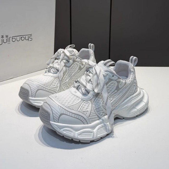 Ddmysports Spring And Autumn New Dad For Women Thick Soled Breathable Sneakers With Laces Casual Shoes Ins Super Popular Internet Celebrity Outdoor Sh