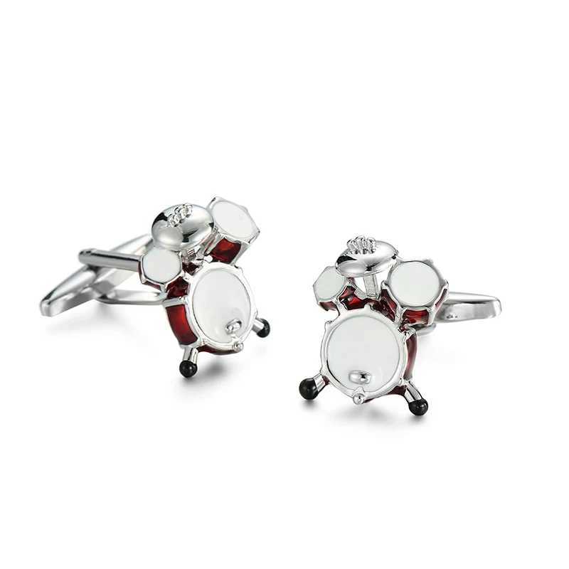 Classic Mens French Shirt Cufflinks High-end Music Guitar Piano Saxophone Cuff Button Business Suit Accessories Jewelry Gifts XJ250614