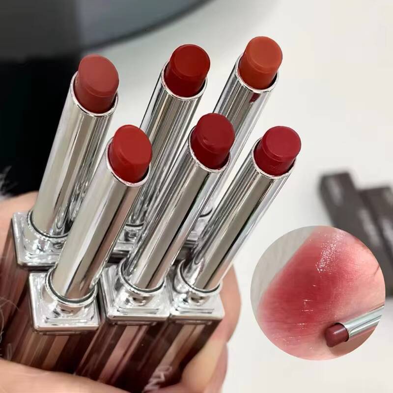 Moisturizing lipstick, mirror glaze, clear hold, non-stick lip gloss happy