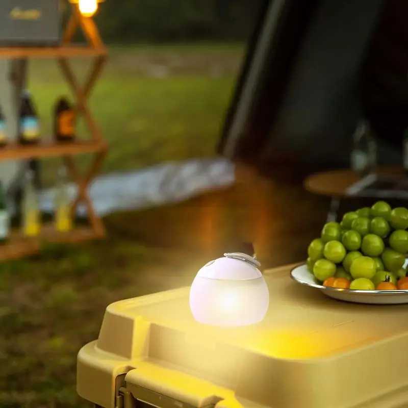 Built-in Battery Type-C interface Rechargeable LED Camping Lights Outdoor Camping BBQ Tents Hanging Lantern Emergency Power Bank W250613