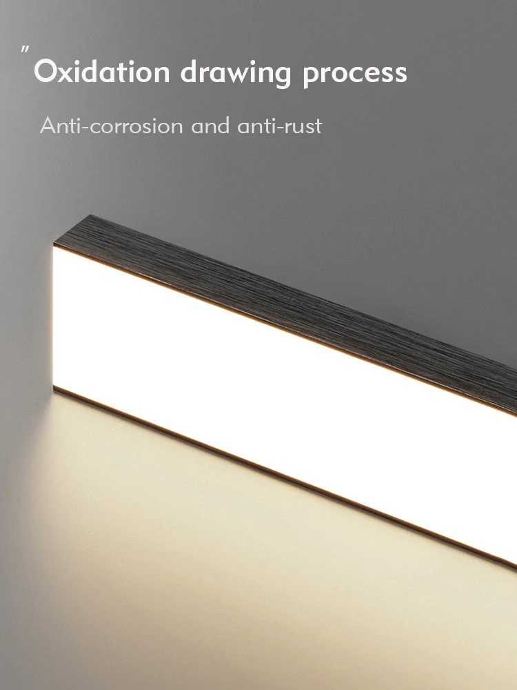 LED Pendant light long restaurant chandelier modern minimalist office lighting Nordic bar table lamps Kitchen Island lamp black XJ2500613