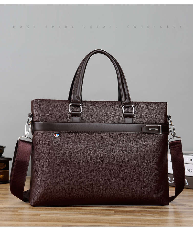 New Business Commuter Briefcase Laptop Men's Horizontal Shoulder Crossbody Bag