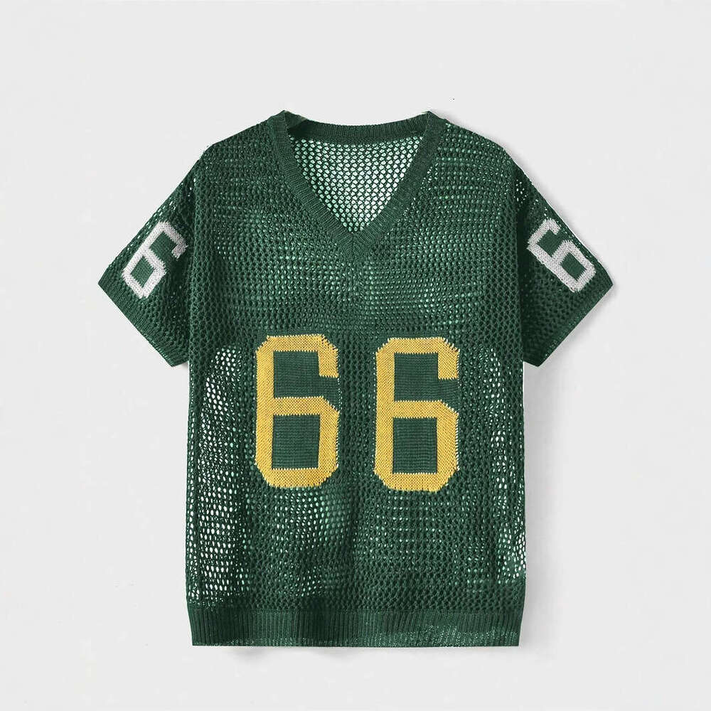 Autumn New Solid Color V-Neck Embroidered Loose Casual Sexy See-Through Short Sleeve T-Shirt Top For Women B5