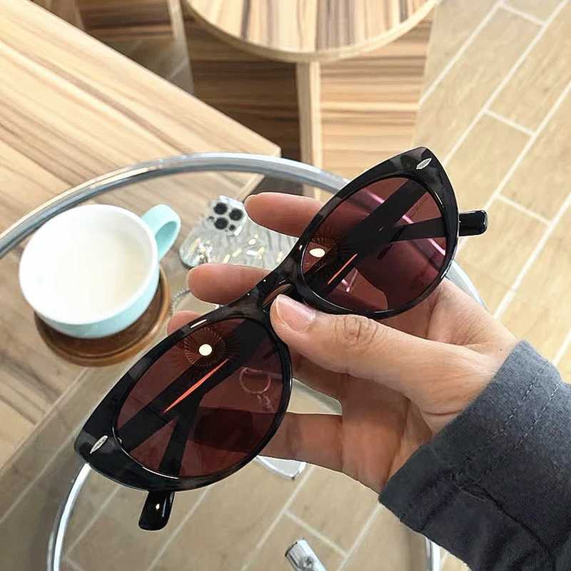 New Vintage Cateye Sunglasses Woman Sexy Retro Small Cat Eye Sun Glasses Brand Round Colorful Eyewear for Female Oculos De Sol Z250614