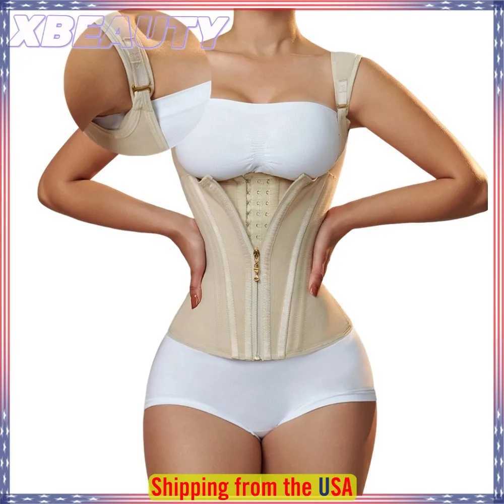 Postpartum Colombian Shapewear BBL Corset Binder Waist Slims Girdles With Row Buckle and Zipper Body Shaper for Women Post Surgery XJ250614