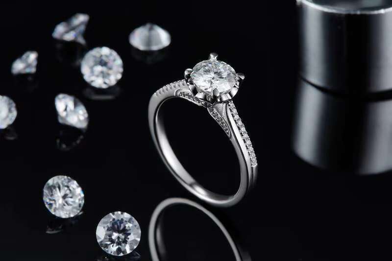 Custom Promise Rings Classic 925 Sterling Silver 1CT Mermaid Setting 925 Moissanite Diamond Engagement Wedding Band for Women