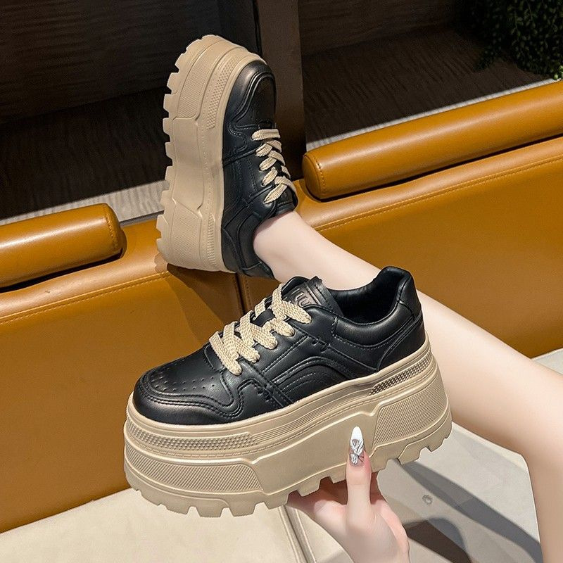 Ddmysports Petite Height Increasing Thick Soled White Sneakers With Skirt Autumn New Platform Lightweight Casual Sports Shoes Outdoor Shoes