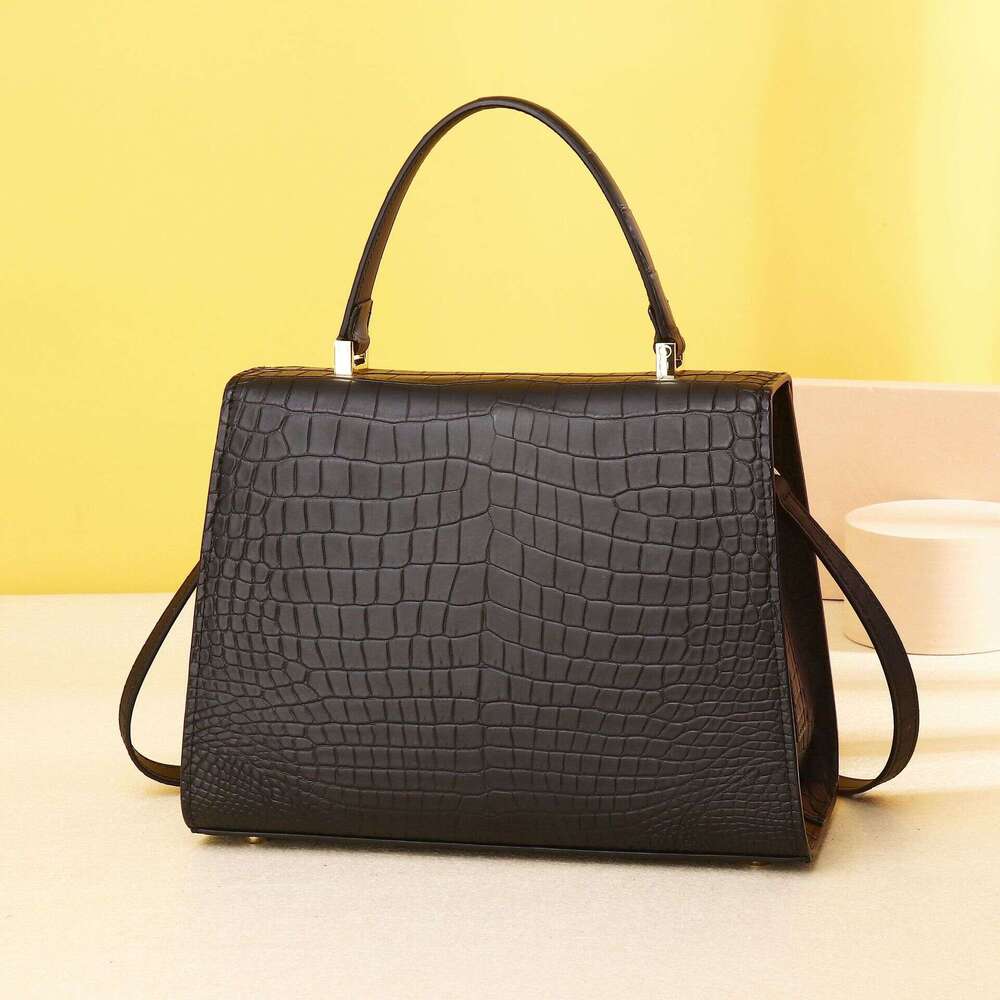 Color Belly Mist Crocodile Pattern Handbag Single Shoulder Crossbody Fashion Women's Classic Wale Bag Trend