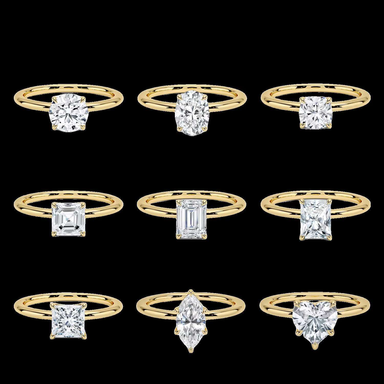 Platinum Jewelry Oval Igi Certified Diamond Lab Grown 14K 18K 10K Gold Rings Engagement Lab Diamond Ring