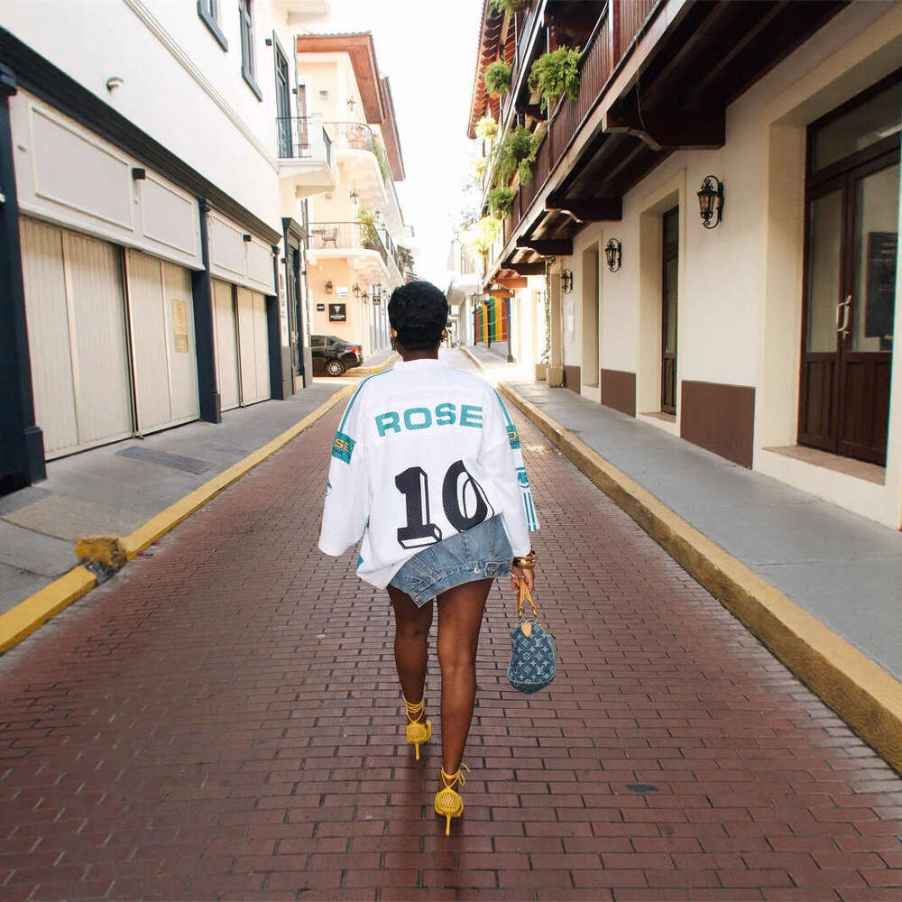 Summer New Women's Fashion Trend Street Style Printed Loose T-Shirt Top Short Sleeve B5