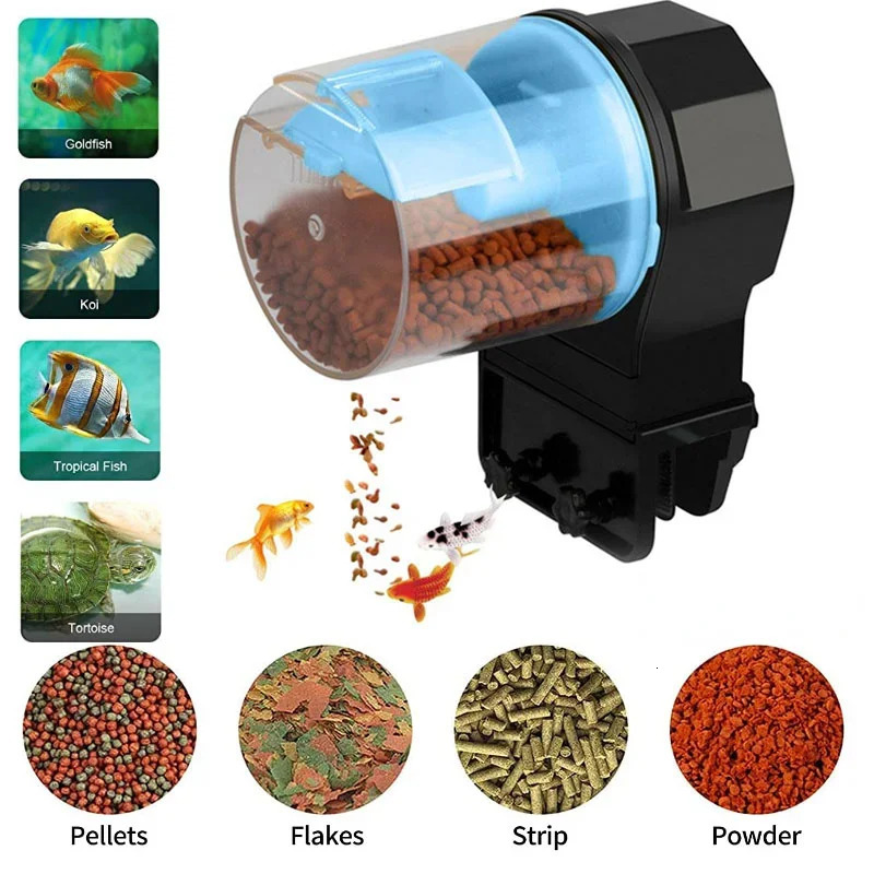 Intelligent Timing Automatic Feeder Automatic Fish Tank Feeder Aquarium Goldfish Feeder Large Capacity Goldfish Aquarium Feeder 250624