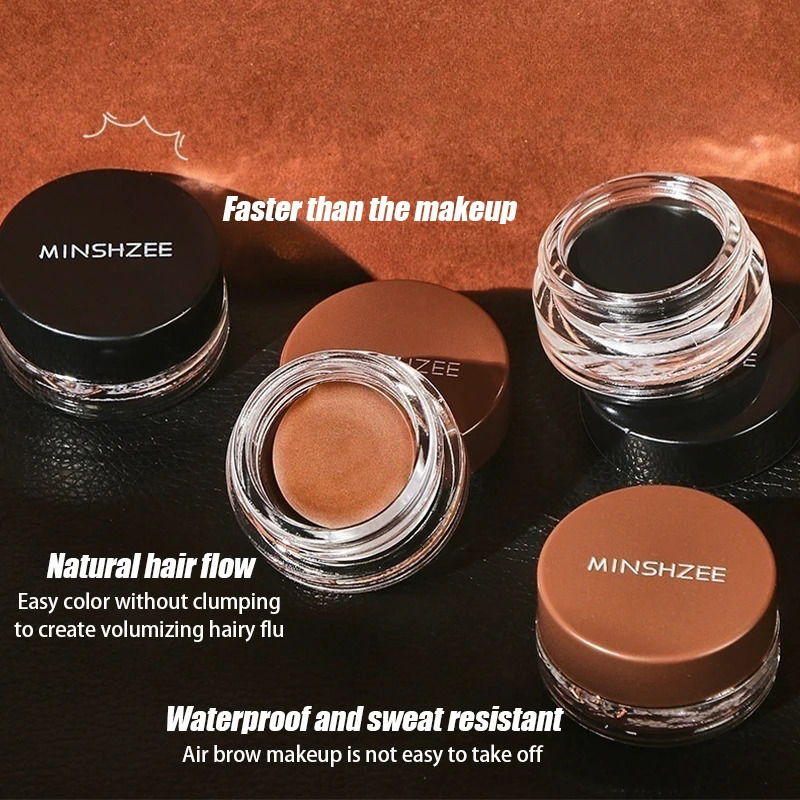 Black Brown Eyeliner Cream Waterproof Beauty Cosmetics Long Lasting Eyeliner Gel Eyeshadow Makeup Tools with Brush Set Eye Liner 250614