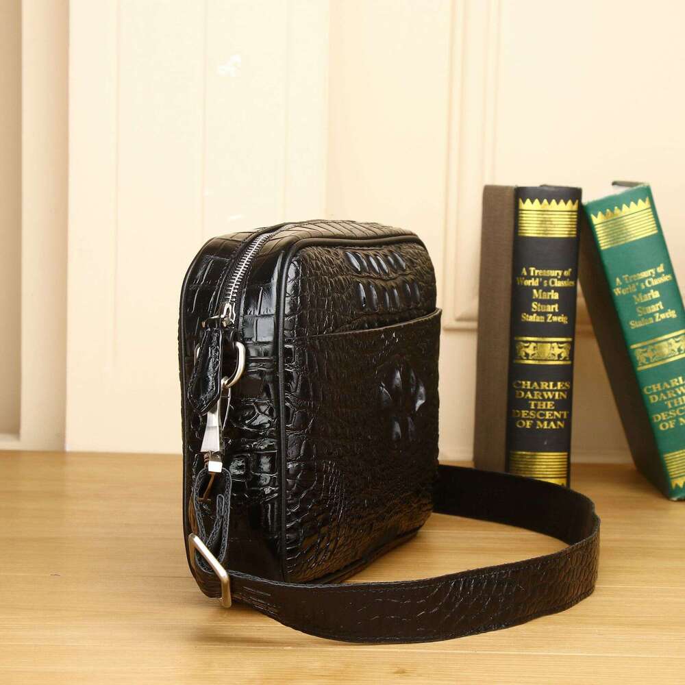 Pattern Crossbody Crocodile New for Men High-end Small Backpack Single Shoulder Diagonal Horizontal Fashion Casual Men's Bag 's