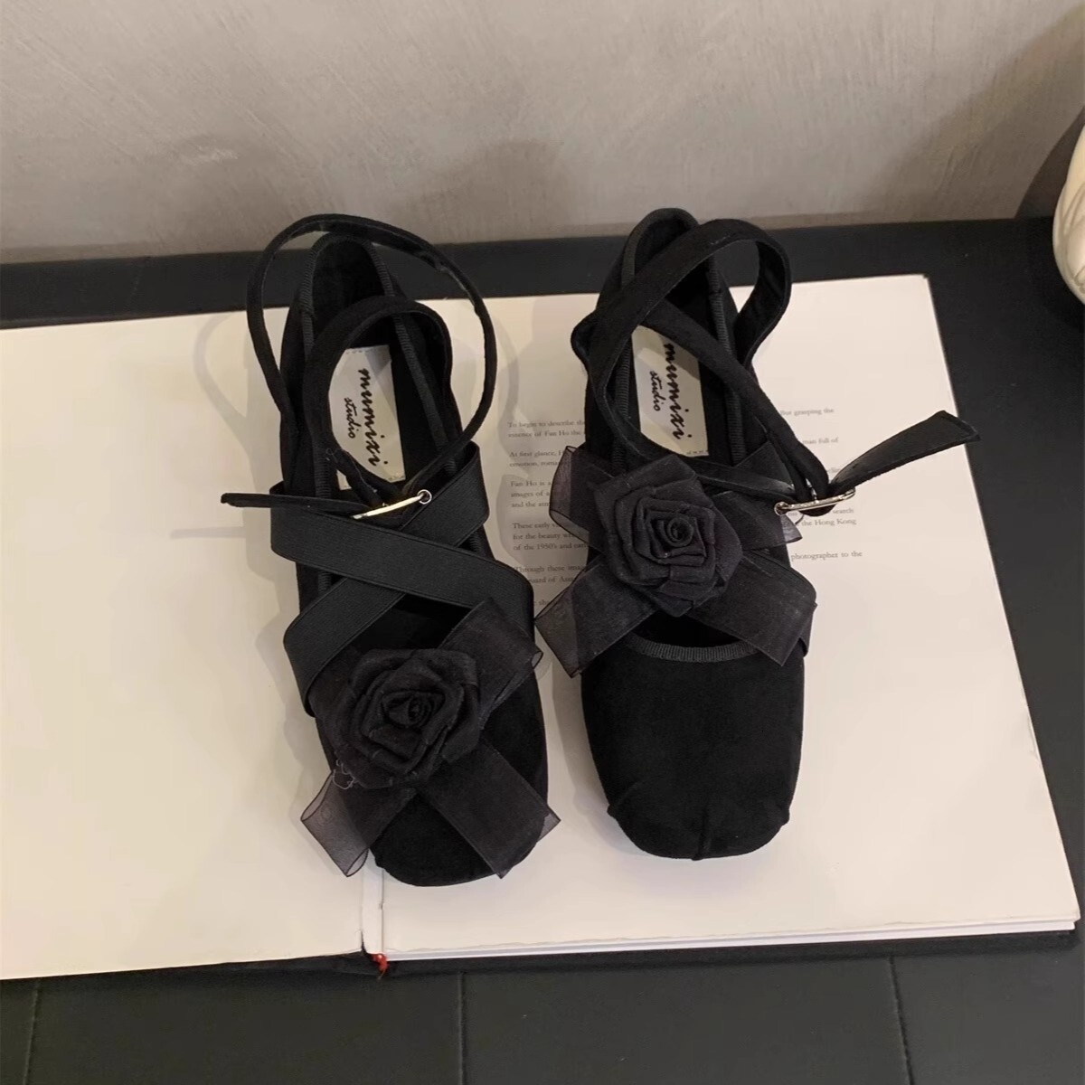 Ddmyoutdoor Mary Jane For Women Spring Ankle Strap Ballet Flats French Style Shallow Mouth Flat Shoes Outdoor Shoes