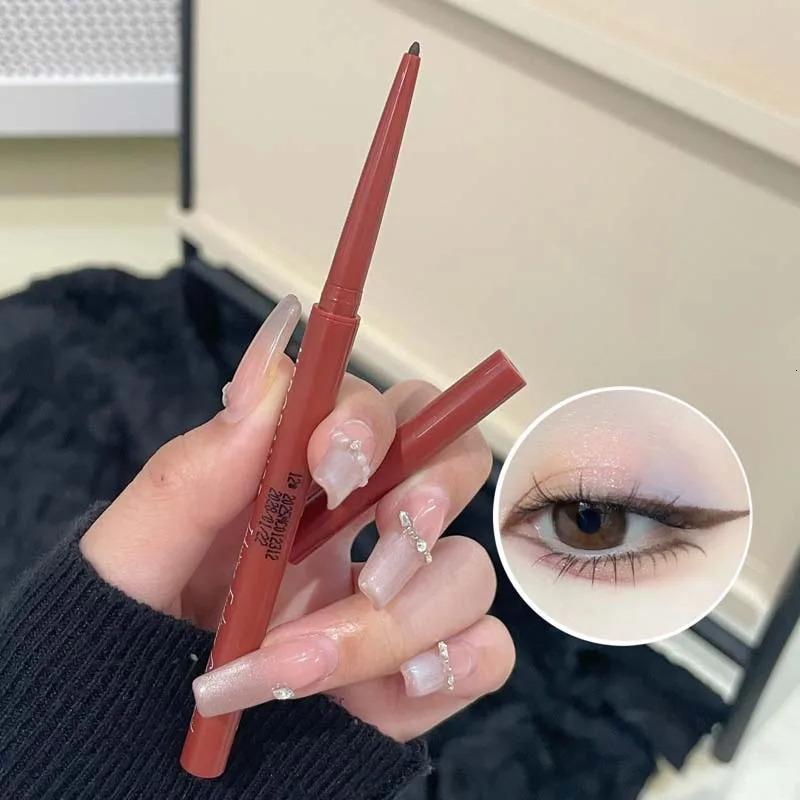 Matte Brighten Lying silkworm Eyeliner Gel Pen Waterproof Quick Drying Pink Brown Ultra fine Eye Shadow Pen Not-Smudge Makeup 250614
