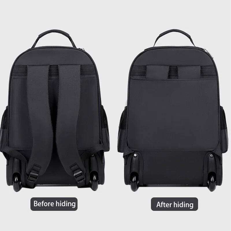 Large Capacity Mute Wheel Pull Bar Multifunction Travel Backpack Students Schoolbag Lage Bag