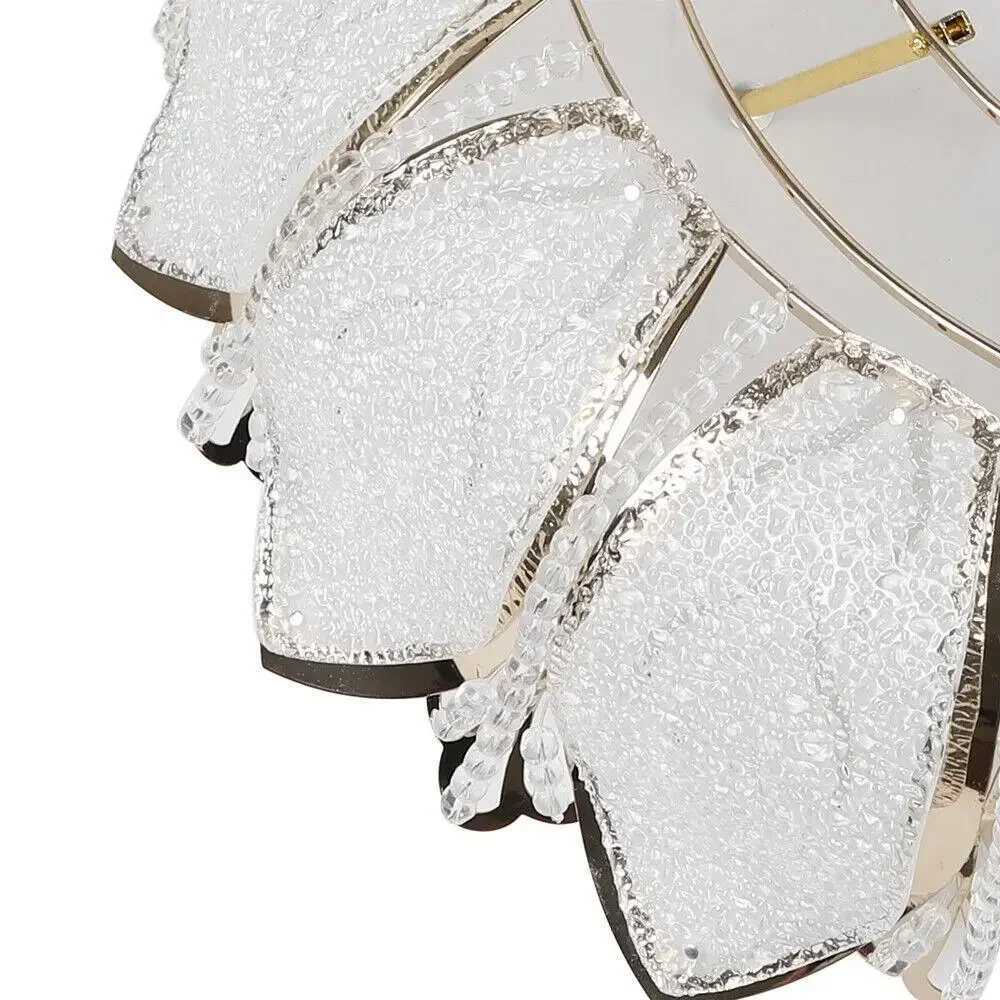 Modern Flush Mount Crystal Bedroom Ceiling Light Lotus Chandelier Living Room Lighting XJ2500613