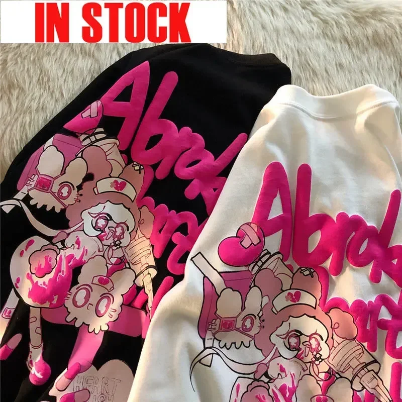 Y2K Kawaii Anime T-Shirt Women - Harajuku Streetwear Oversized Graphic Tee Vintage Japanese Casual Summer Top