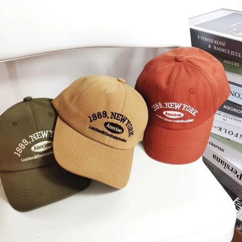 Children Baseball Cap Letters Embroidery Soft Cotton Summer Cap Spring Kids Boy Girl Caps Sun Hats 52-54cm parent-child caps W250614