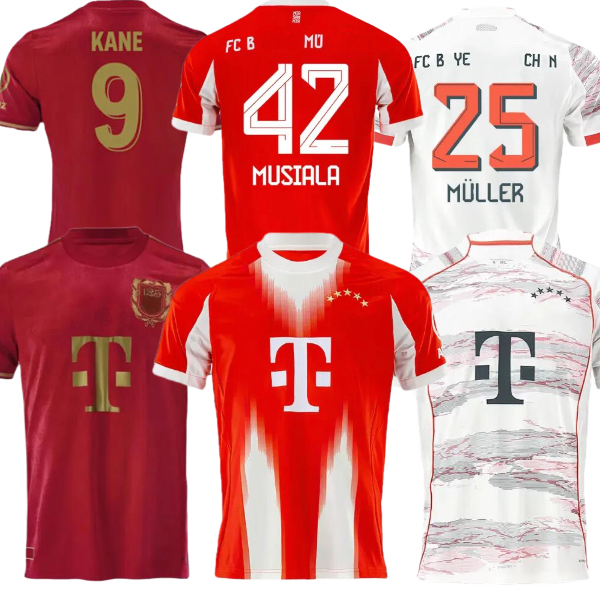 24 25 26 SANE MULLER KANE Soccer Jerseys 2026 Home BAYERNS 125th MUNICH Beckenbauer GNABRY DAVIES Shirt JOAO KIMMICH GORETZKA MUSIALA Olise kids kit Football uniform