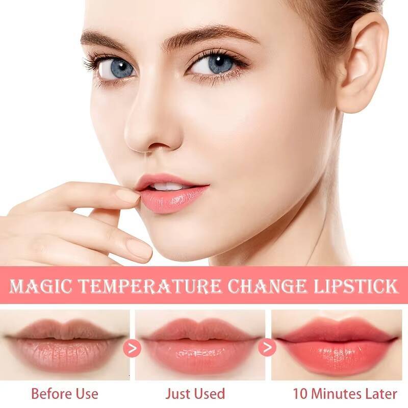 Waterproof LipStick Jelly Transparent Color Changing Lipstick Long Lasting 6 Colors Flower Lipsticks Lip balm happy