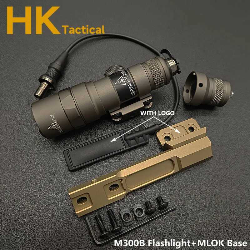 Tactical SF M300 M300B Pressure Dual Function Remote Switch Constant/Momentary LED Flashlight Rail Scout Hunting Weapon LightXJ250613