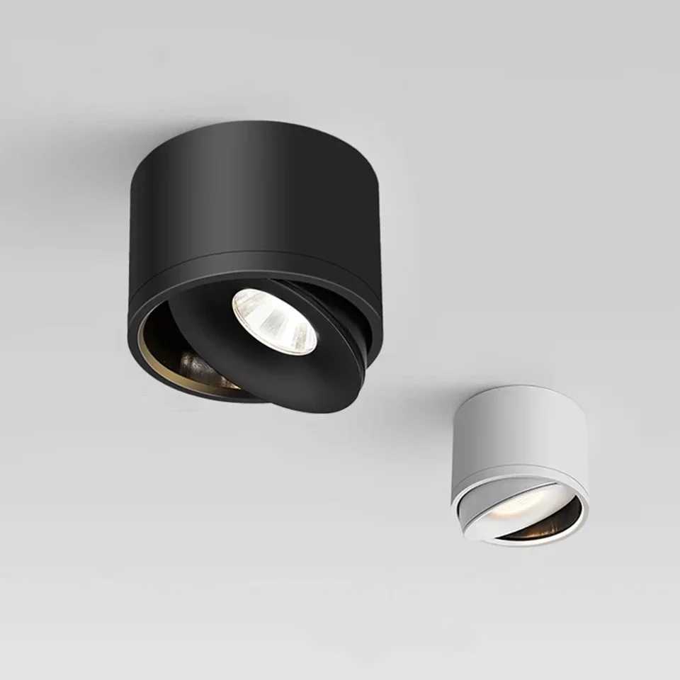 Dimmable LED downlight Ceiling light Surface mounted AC 7W 10W 12W Indoor white/black ceiling light Rotatable COB spot light XJ2500613