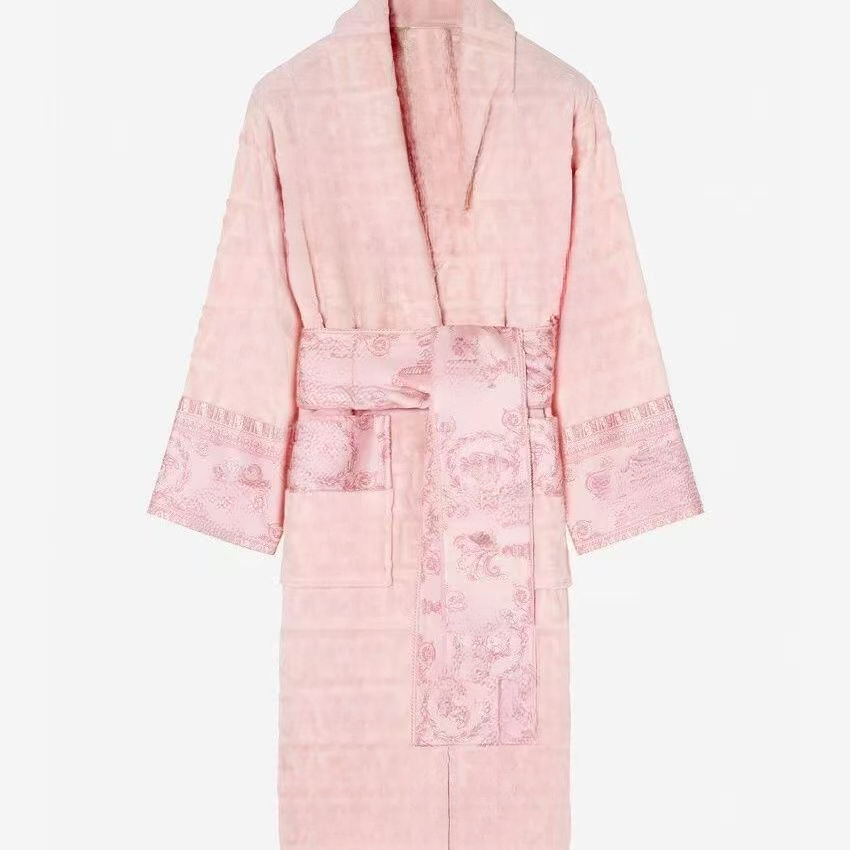 V Ersacee Robe Men's Sleepwear Mens Womens Shawl Collar Cotton Soft Fluffy Designer Brand Vintage Bathrobe Pamas Unisex Lovers Dressing Gown 12 colors