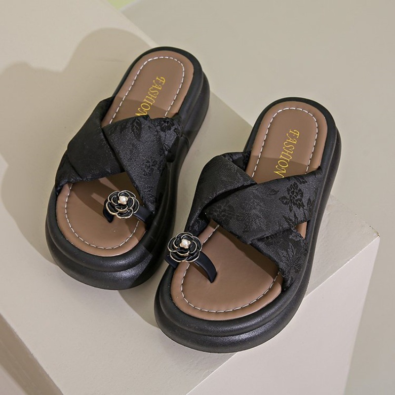 Ddmysports Toe Ring For Women Summer New Chinese Style Sandals Outdoor Beach Slippers Outdoor Shoes