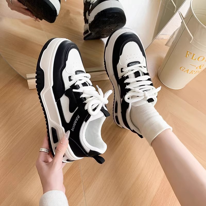 Ddmysports Korean Style Breathable Mesh Thick Soled Sneakers For Women Summer White Student Versatile Niche Casual Shoes Trendy Outdoor Shoes