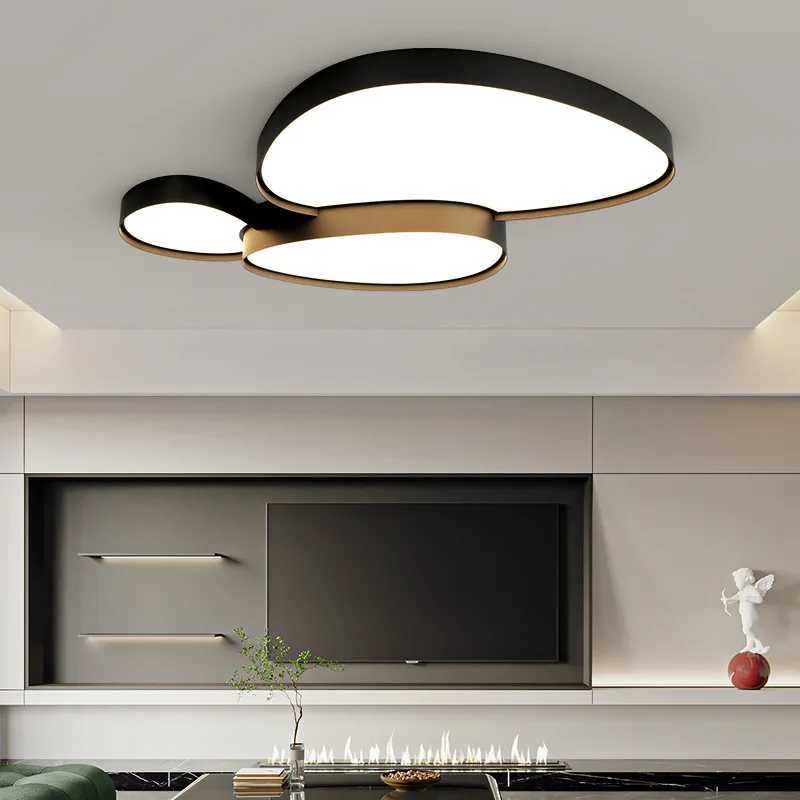 Nordic Cobblestone LED Ceiling Lamps Indoor Lighting Chandelier Fixture Black White for Living Room Bedroom XJ2500613