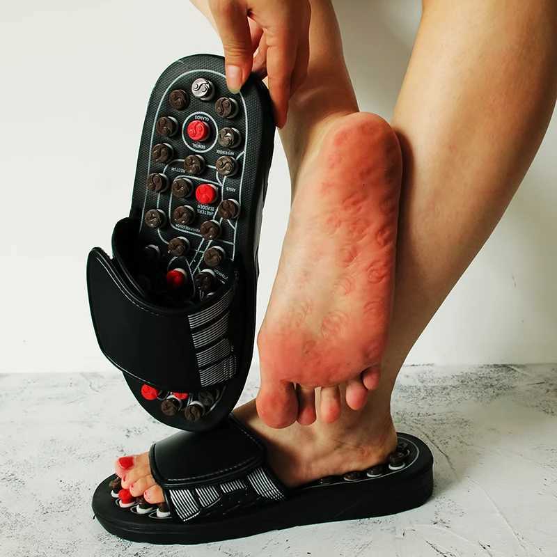 Acupoint Massage Slippers Massager Shoes For Feet Unisex Home Flip Flop Health Care Rotating Feet Chinese Acupressure Z250614