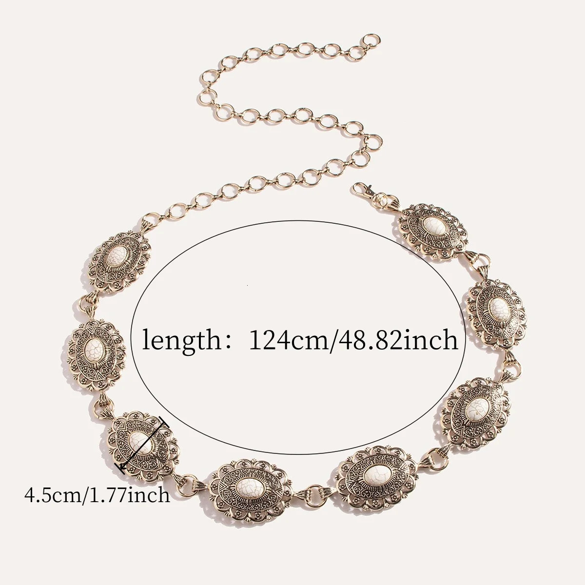 Retro Metal Waist Chain Womens Ethnic Style Accessory Versatile for Skirts Elegant High-End Thin Belt Summer Fashion 250610