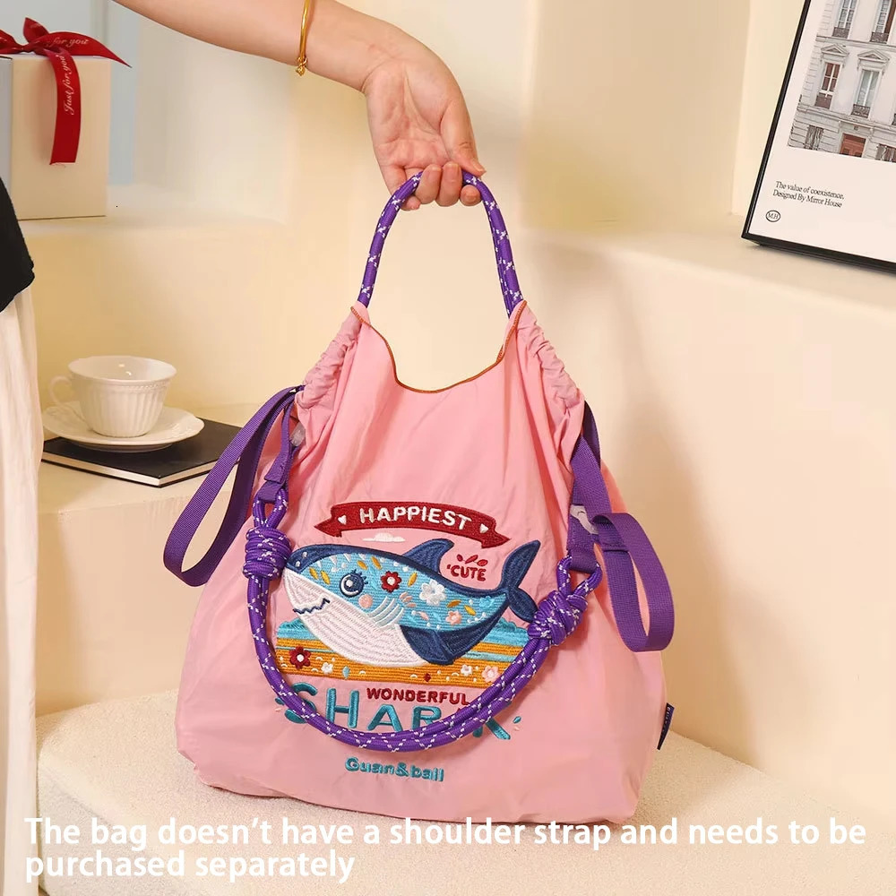 Fashion Shopping Tote Bag for Women Original Eco-friendly Bag Exquisitely Embroidered Nylon Handbag Shoulder Bag Bag 250610