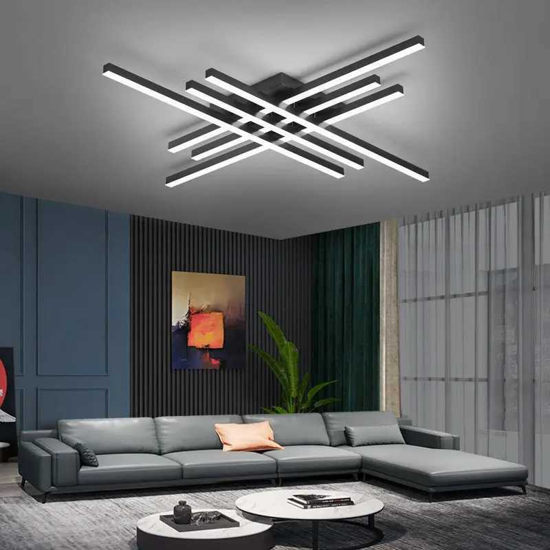 Modern Minimalist LED Ceiling Light Dining Room Living Room Bedroom Office Dimmable Overhead Light Indoor Lighting Fixture XJ2500613