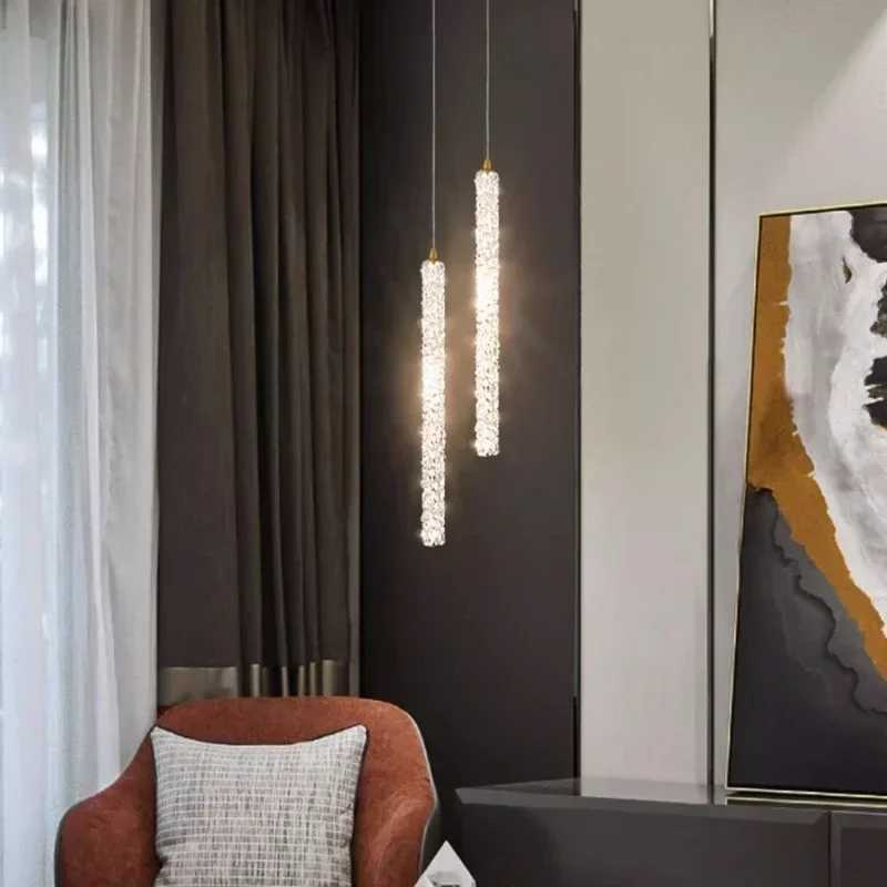 Bedroom Luxury K9 Crystals Pendant Lights Modern Dimmable Chandelier Hanging Lamp Lustre LED Luminarias Home Decor Lamp FixturesXJ2500613