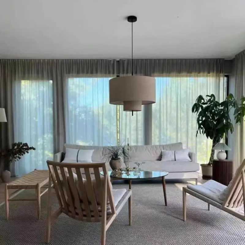 Modern Nordic Minimalist E27 Fabric LED Chandelier for Living Dining Room Bar Bedroom Pendant Lights Restaurant Hanging Lamp Fixture XJ2500613