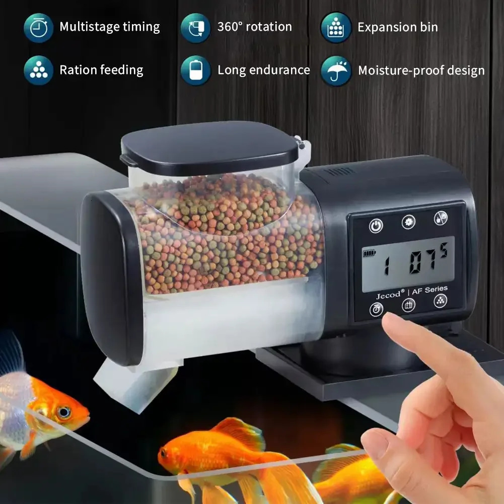 Jebao Jecod Aquarium Fish Tank Feeder Intelligent Automatic Feeder Digital Timing Wireless Remote Control Fish Feeding 250613