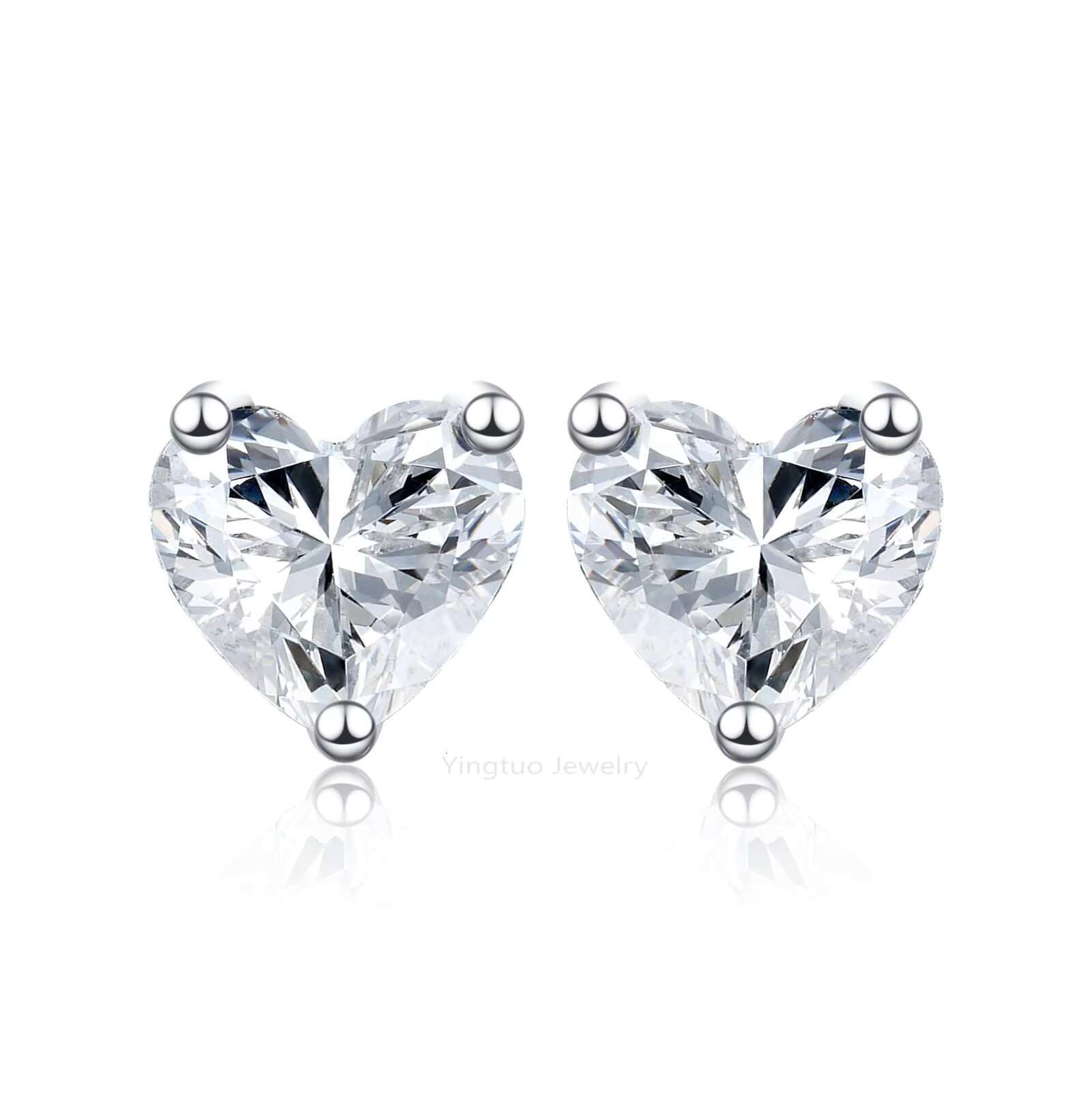 Wholesales Hot Selling Hiphop 925 Sterling Silver Stud Fancy Cut Moissanite Diamond Earring With GRA Certificate