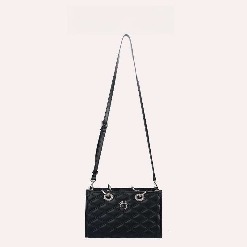 Women's shoulder bag crossbody bag fashionable trend diamond grid chain bag fashionable high-end feel Diamond Pattern Tote Bag