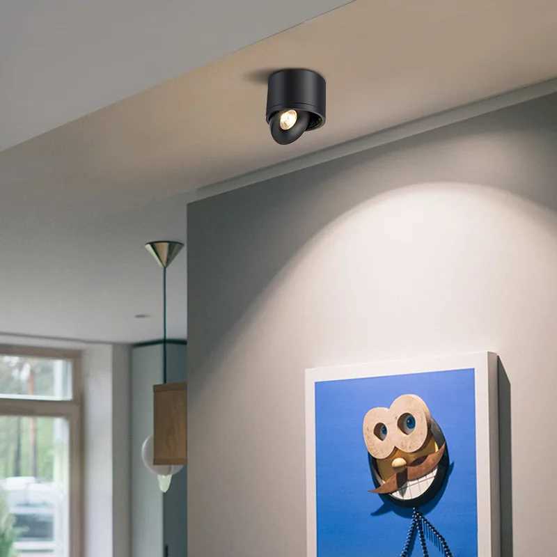 Ceiling LED Spot Lights Lamp Round Kitchen LED Downlight Surface Adjustable For Bedroom Restaurant Living Room Warm White AC220V XJ2500613