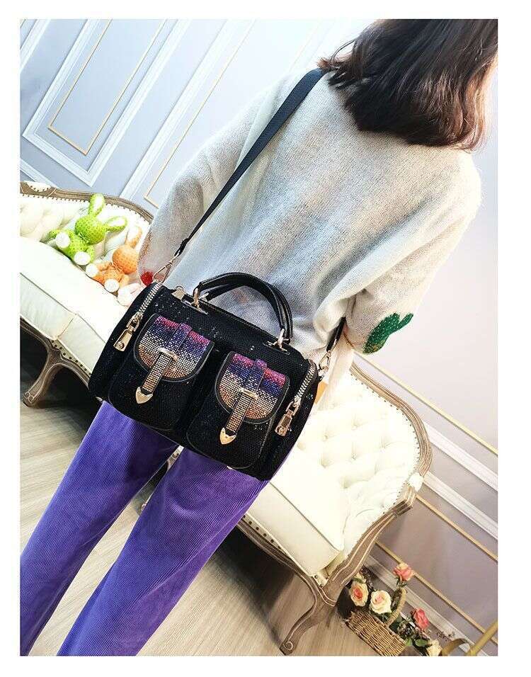 Women's Trendy Rhinestone New Large Capacity single Shoulder Crossbody Bag Casual Versatile Handbag for Women