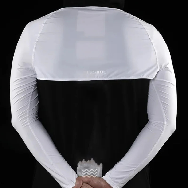 Ice Silk Sunscreen Shawl Mens Summer One Piece Quick Drying Guard Arm Cover UV Protection Cycling Driving Equipment Reflective 250610