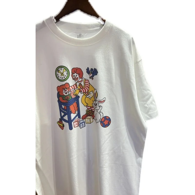 Japanese retro T-shirt leisure lazy cotton youth summer Y2K new printed T-shirt short sleeve chiefs t shirts