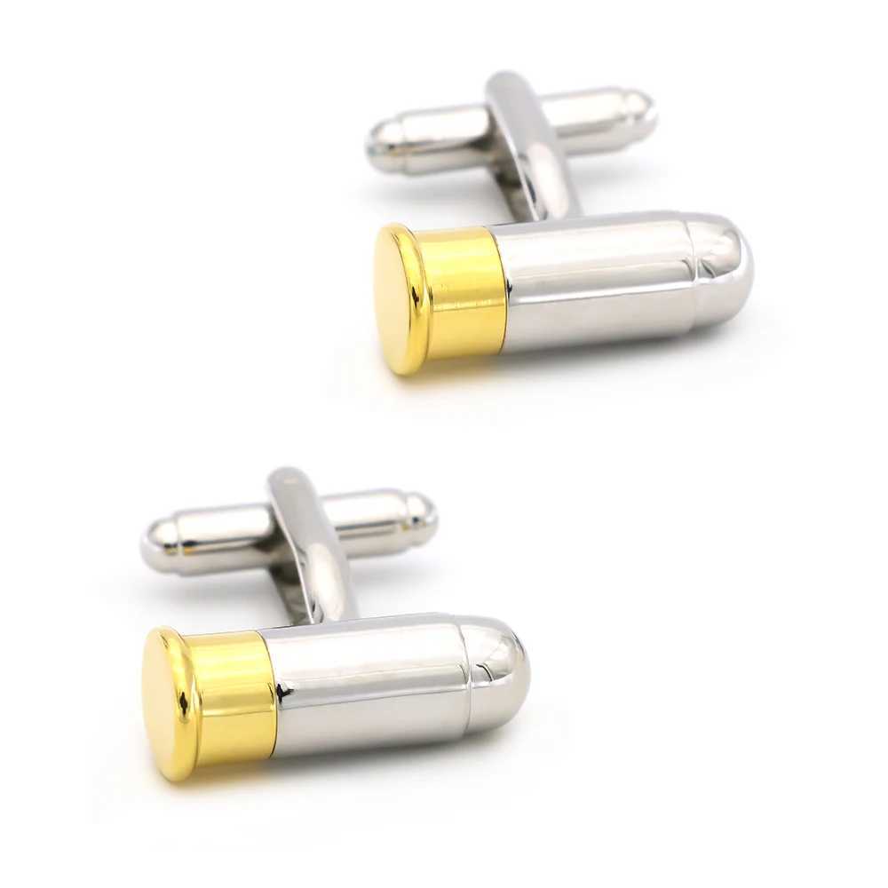 iGame Bullet Cuff Links Bronze Color Ammunition Design Quality Brass Material Cufflinks For MenXJ250614