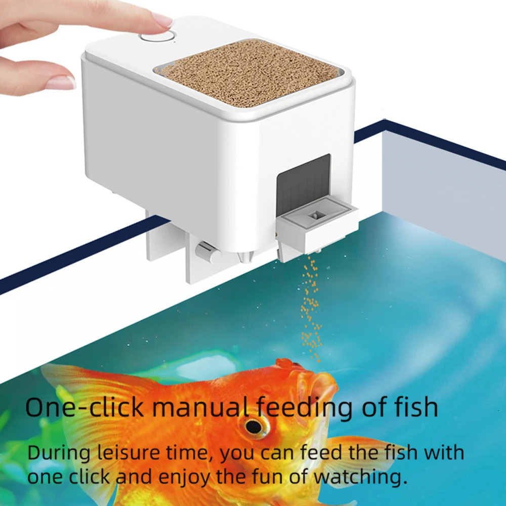 100ML Large Capacity Fish Feeder Mobilephone APP Control WiFi Intelligent Timing Automatic Feeder Aquarium Goldfish Feeder 250613
