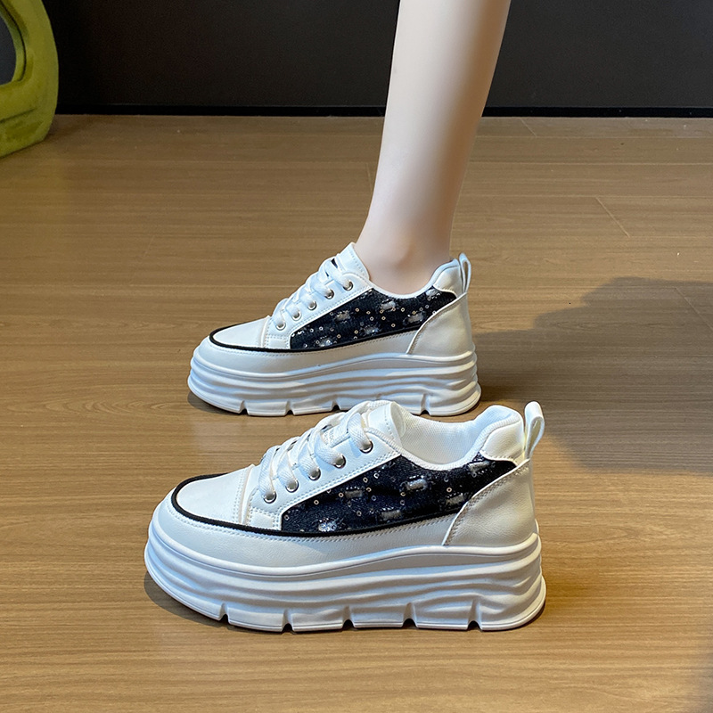 Ddmysports White Sneakers For Women Spring And Autumn New Korean Style Ins Female Student Casual Thick Soled Versatile Board Shoes Street Shooting Cy 